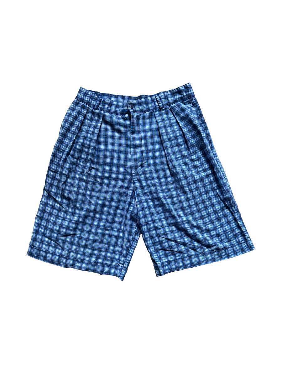 GAP Blue Plaid Shorts 32W